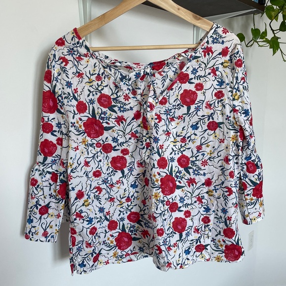 J Crew Floral Print Blouse - Picture 4 of 7